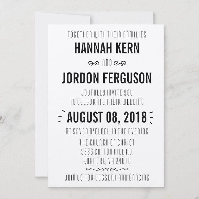 Invitation Lovely Rustic Kraft Mariage (Devant)