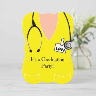 Invitation LPN Infirmière diplômée Jaune