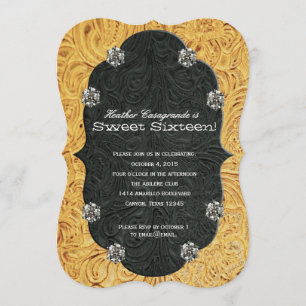 Invitation L'Sweet sixteen de la fille-fille Rhinestone