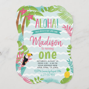 Invitation Luau 1er anniversaire