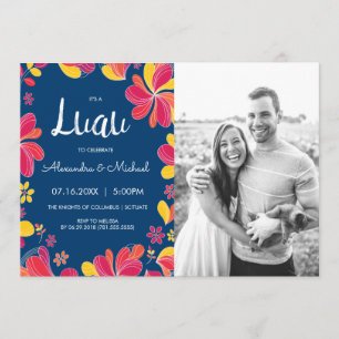 Invitation Luau - Fête Tropicale Hawaïenne avec Ph