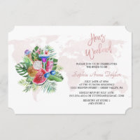 Luau Floral Rose Gold Bachelorette Hens Week-end