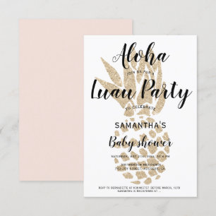 Invitation Luau party Aloha baby shower ananas