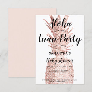 Invitation Luau party Aloha baby shower ananas parties scinti