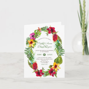 Invitation Luau Radiant Tropical Floral Mariage
