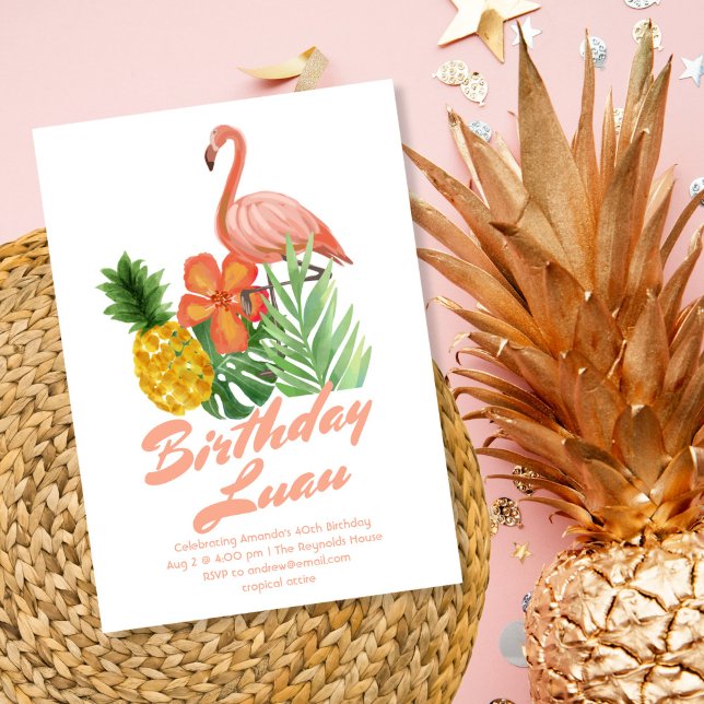 Invitation Luau Tropical Birthday Party (Créateur téléchargé)