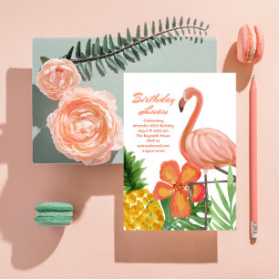 Invitation Luau Tropical Birthday Party