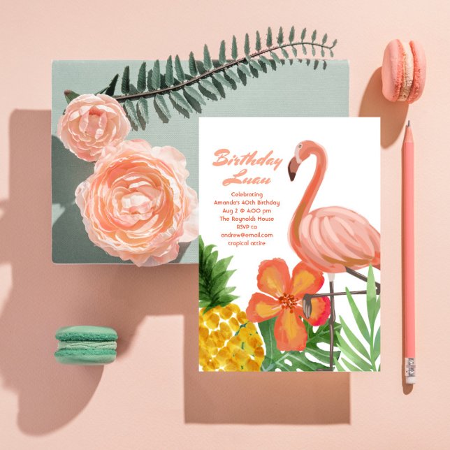 Invitation Luau Tropical Birthday Party (Créateur téléchargé)