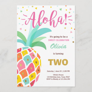 Invitations Faire Part Cartes Anniversaire Ananas Zazzle Fr