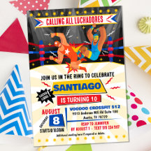 Lucha Libre Mexicaine Lutte Anniversaire Invitatio