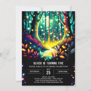 Invitation Luciole Dreamy Forest Anniversaire