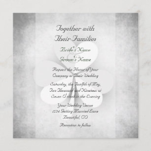 Invitation Lucky Clover Grey Blanc Vert Orange Mariage irland