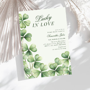 Invitation Lucky in Love Baby Shower au Trèfle Vert