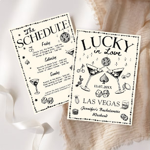 Invitation Lucky In Love Casino Bachelorette Week-end