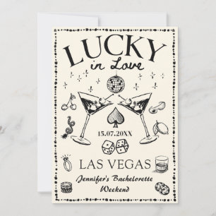 Invitation Lucky In Love Casino Bachelorette Week-end