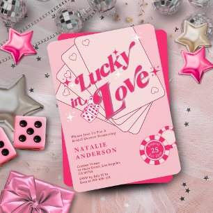 Invitation Lucky in Love Casino Dice & Chips Fête des mariées