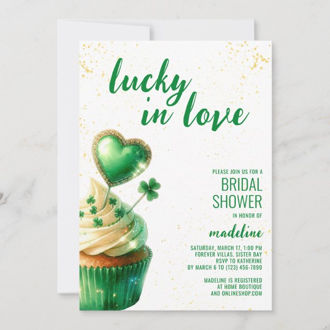 Invitation Lucky in Love Fête des mariées (Devant)