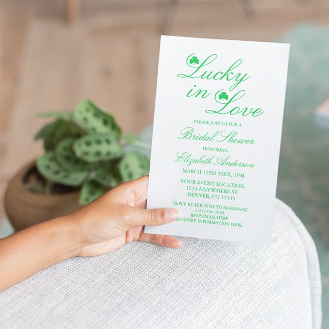 Invitation Lucky In Love Fête des mariées (Créateur téléchargé)