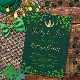 Invitation Lucky In Love Fête des mariées de la Saint Patrick