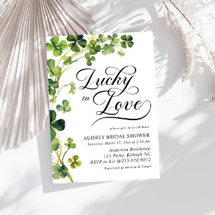 Invitation Lucky in Love Fête des mariées Shamrock vert