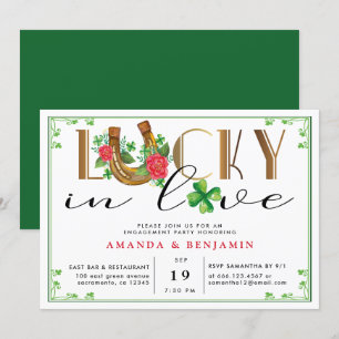 Invitation Lucky In Love Irish Engagement Party
