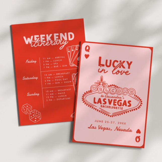 Invitation Lucky in Love Las Vegas Girls' Trip Bachelorette (Créateur téléchargé)