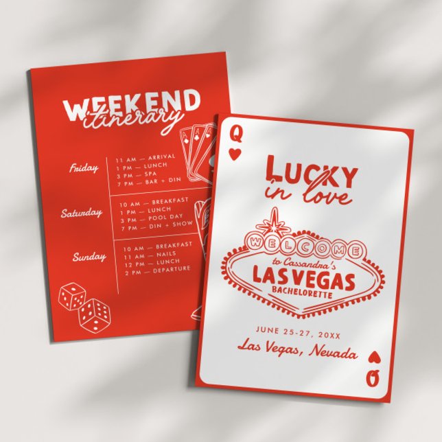 Invitation Lucky in Love Las Vegas Girls' Trip Bachelorette (Créateur téléchargé)