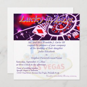 Invitation Lucky in Love Las Vegas Mariage