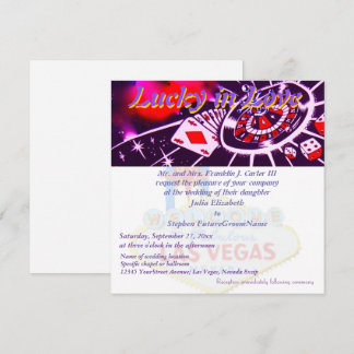 Invitation Lucky in Love Las Vegas Mariage