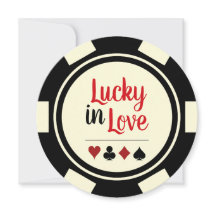 Lucky In Love Poker Chip Black Off-White Mariage