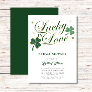 Invitation Lucky in Love St Patrick's Modern Fête des mariées