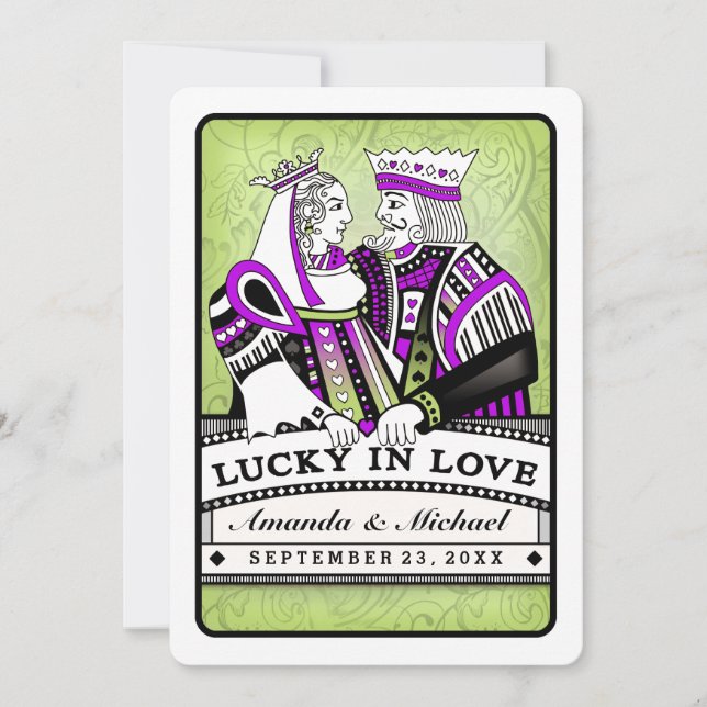 Invitation Lucky in Love Together with Families Mariage (Devant)