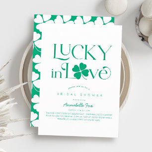 Invitation Lucky in Love Trèfle Blanc x Vert Enterrement de V