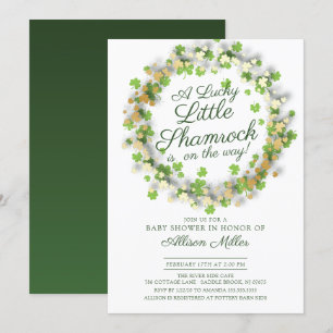 Invitation Lucky Little Shamrock Baby shower