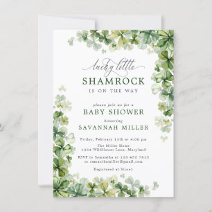 Invitation Lucky Little Shamrock Baby shower Ressort