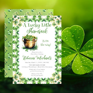 Invitation Lucky Little Shamrock St. Patrick's Baby shower