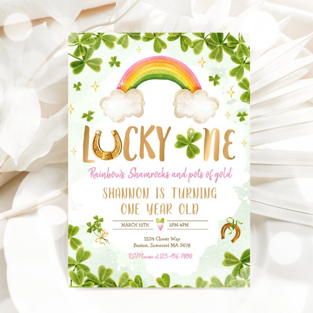 Invitation Lucky One Birthday St Patrick 1st Birthday Party (Créateur téléchargé)