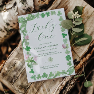 Invitation Lucky One   Fête d'anniversaire de la Saint-Patric
