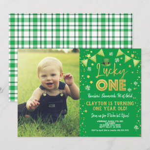 Invitation Lucky One First Birthday St Patrick's Day Photo