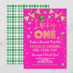 Invitation Lucky One Girl First Birthday St Patrick's Day