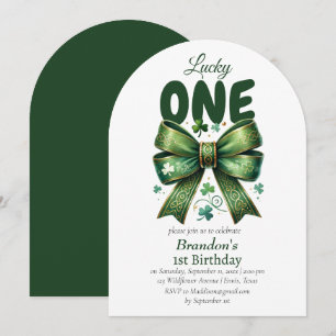 Invitation Lucky One Jour de la Saint Patrick 1er anniversair