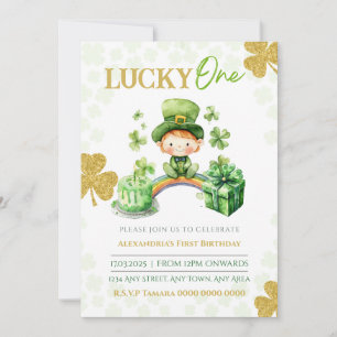 Invitation Lucky One Premier St patrick d'anniversaire