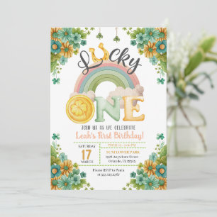 Invitation Lucky One Rainbow Sunflower premier anniversaire