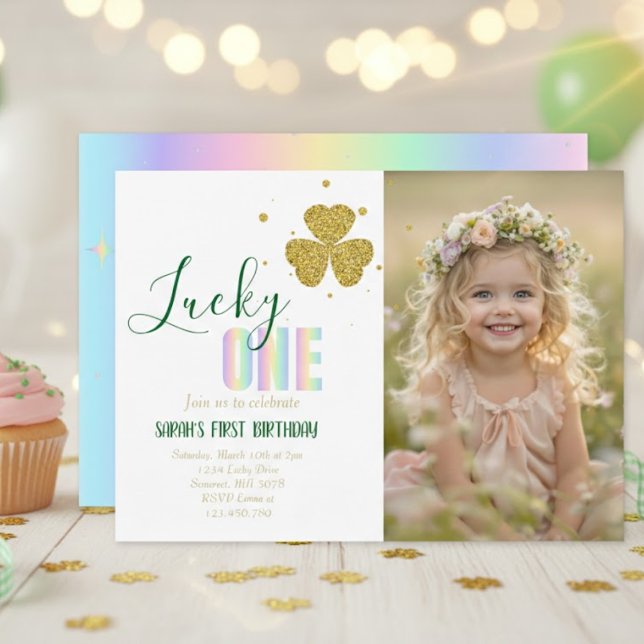 Invitation Lucky ONE Saint-Patrick 1er Anniversaire photo (Créateur téléchargé)