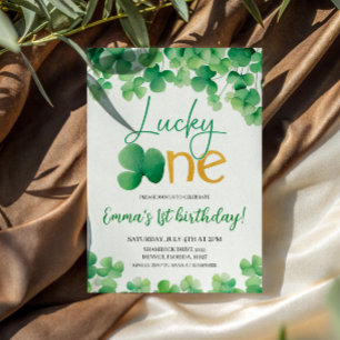 Invitation Lucky One Shamrock 1er anniversaire