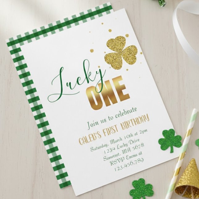 Invitation Lucky ONE St Patrick’s Day 1st Birthday (Créateur téléchargé)
