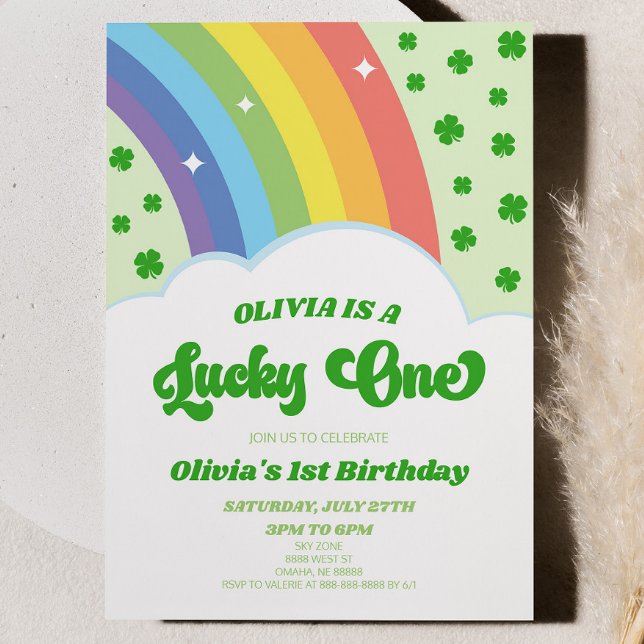 Invitation Lucky One St. Patrick's Day 1er Anniversaire (Créateur téléchargé)