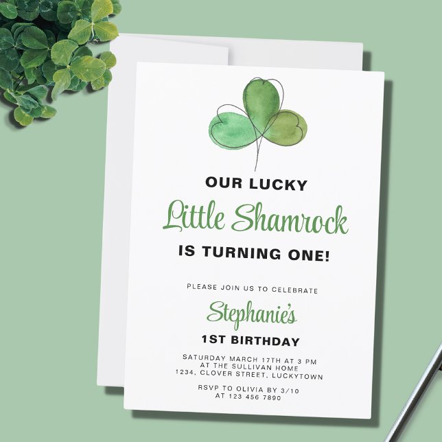 Invitation Lucky One St. Patrick's Day 1er anniversaire (Créateur téléchargé)