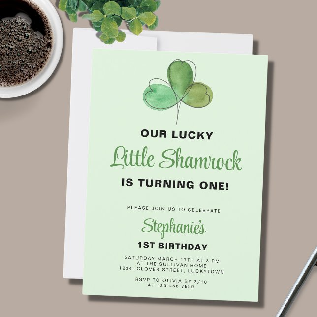Invitation Lucky One St. Patrick's Day 1er anniversaire (Créateur téléchargé)
