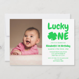 Invitation Lucky One St Patrick's Day 1er anniversaire